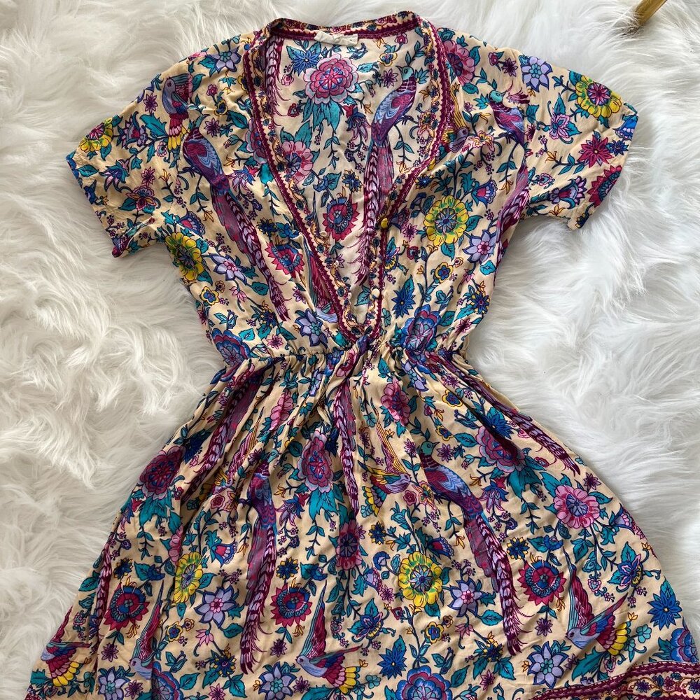 Bohemian Paisley Button Down Summer Dress